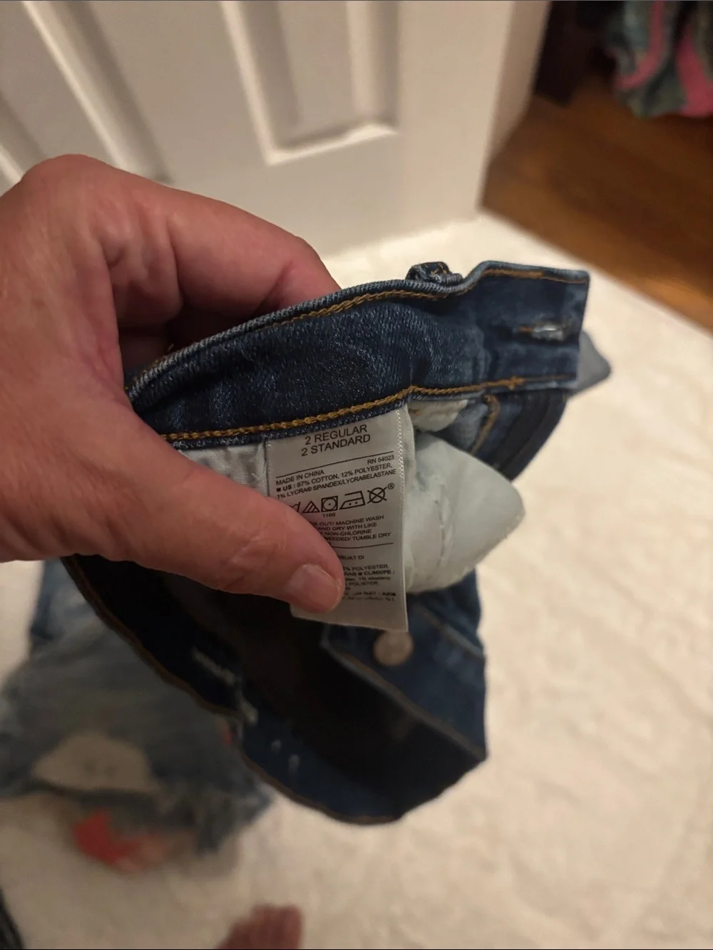 Old Navy Dark Indigo Rolled Cuff Denim Shorts
